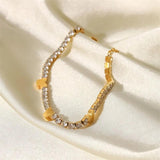 Youthway Stainless Steel Butterfly Bracelet Cubic Zirconia