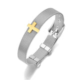 Titanium Cross Charm Bracelet Jewelry For Women Girls