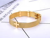 Titanium Cross Charm Bracelet Jewelry For Women Girls