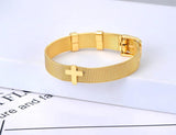 Titanium Cross Charm Bracelet Jewelry For Women Girls
