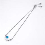 Opal Moon Bracelet Vintage Rose Silver Chain