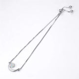 Opal Moon Bracelet Vintage Rose Silver Chain