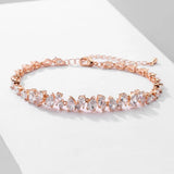 Uilz Cubic Zirconia Charm Bracelet for Women Wedding Bride