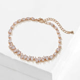 Uilz Cubic Zirconia Charm Bracelet for Women Wedding Bride
