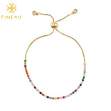 Eye Charm Bracelet CZ Adjustable Link Chain