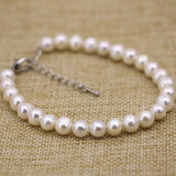 Freshwater Pearl Bangle Bracelet Natural Beads Jewelry