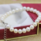 Freshwater Pearl Bangle Bracelet Natural Beads Jewelry