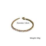 Geometric Zircon Crystal Bracelet Rhinestone Bangles Hand Jewelry
