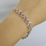 CZ Leaf Bracelet for Women Wedding Jewelry