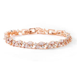 CZ Leaf Bracelet for Women Wedding Jewelry