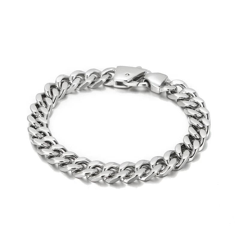 Stainless Steel Cuban Chain Men's Bracelet