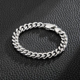 Stainless Steel Cuban Chain Men's Bracelet