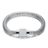 Stylish Mesh Bracelet with Rhinestone Charm for Women