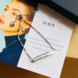 Gold-plated Shell Adjustable Box Bracelet Titanium Steel Jewelry