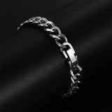9mm Stainless Steel Cuban Chain Bracelet for Men Women