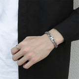 9mm Stainless Steel Cuban Chain Bracelet for Men Women