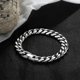 9mm Stainless Steel Cuban Chain Bracelet for Men Women