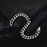 9mm Stainless Steel Cuban Chain Bracelet for Men Women