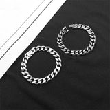 9mm Stainless Steel Cuban Chain Bracelet for Men Women