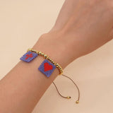 Go2boho Women's Peach Copper Beads Bracelet Boho Jewelry