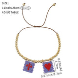 Go2boho Women's Peach Copper Beads Bracelet Boho Jewelry