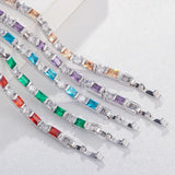 Multicolor Cubic Zircon Wristband Bracelet for Women Jewelry S034