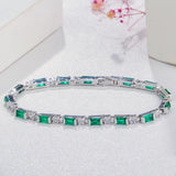 Multicolor Cubic Zircon Wristband Bracelet for Women Jewelry S034