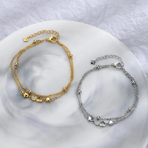 925 Silver Women's Love Bracelet Heart Jewelry