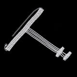 Crystal Rhinestone Tassel Ring Bracelet Chain Women Jewelry Bangle
