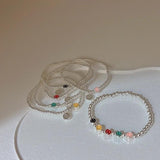 Colorful Dripping Oil Smiley Bracelet Gift for Women