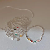 Colorful Dripping Oil Smiley Bracelet Gift for Women