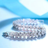 Round Silver Bracelet Bangle For Women