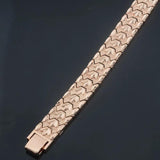 12MM Big 585 Rose Toggle Bracelet Leaf Pattern Jewelry