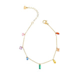 RHYSONG Fantasy Rhinestone Bracelet Stainless Steel Plated 18K Chain