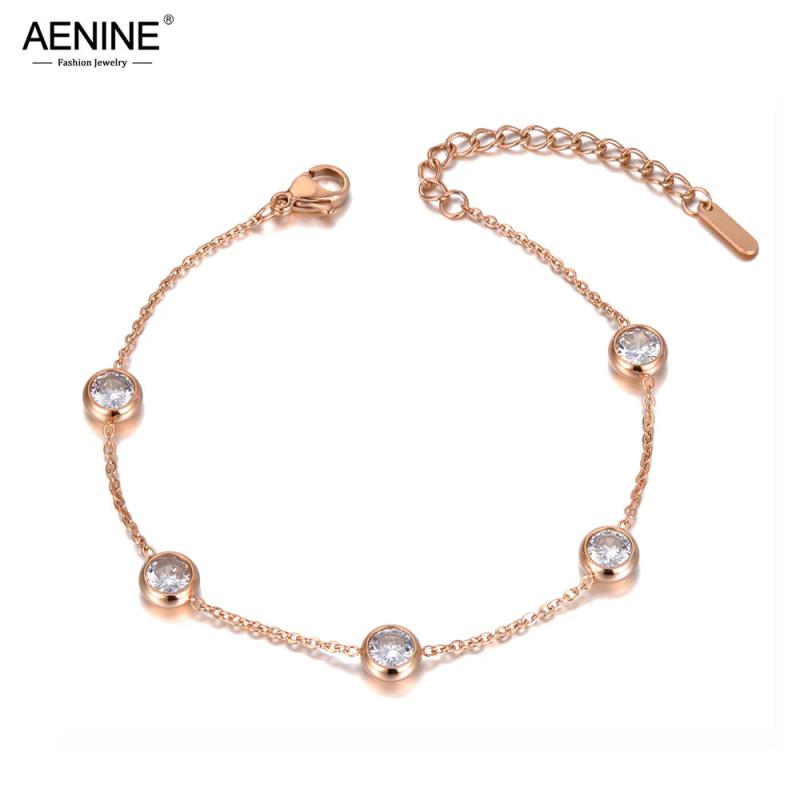 5Pcs CZ Crystal Charm Bracelets Bohemia Beach Chain & Link Bracelet