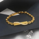 Crystal Punk Chain Bracelet for Women