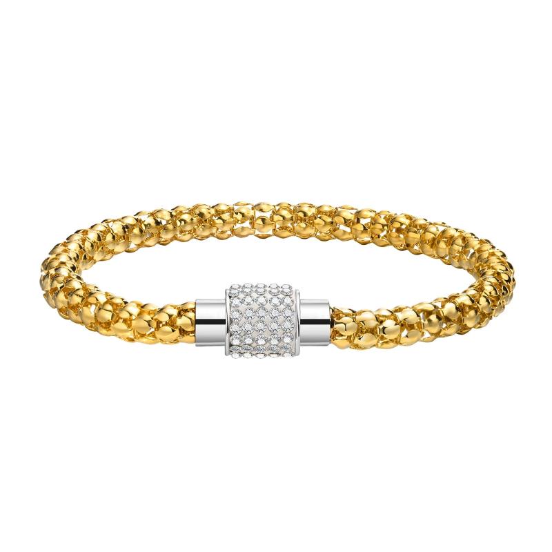 Crystal Mesh Chain Bracelet with Magnetic Clasp