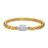 Crystal Mesh Chain Bracelet with Magnetic Clasp