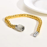 Crystal Mesh Chain Bracelet with Magnetic Clasp