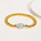 Crystal Mesh Chain Bracelet with Magnetic Clasp