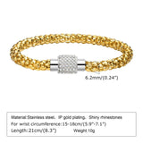 Crystal Mesh Chain Bracelet with Magnetic Clasp