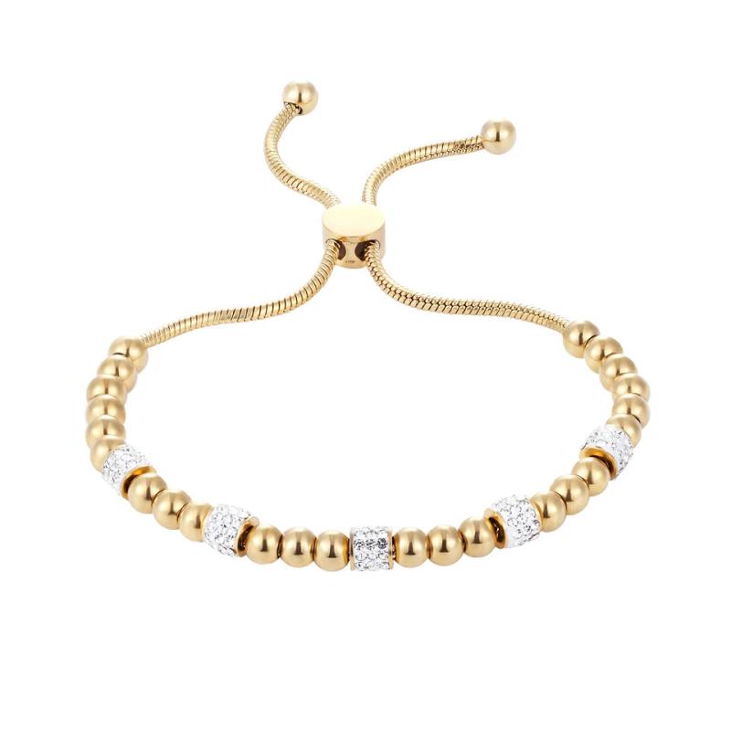 Adjustable Hand Chain Charm Circles Full Crystal Bracelet For Women