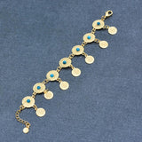 Ethnic Coin Bracelet with Stone Women Dubai Jewelry African Kid Present
