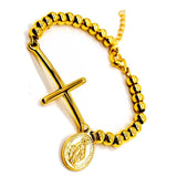 Jesus Cross Beaded Bracelet Religious Charm Prayer Chain Couple Jewelry Gift