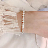 Heart Star Plated Silver Pearl Bracelet Niche Cold Wind For Women