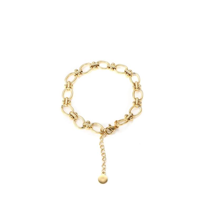 ZMFashion Minimalist Unisex Stainless Steel Link Chain Bracelet