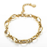 ZMFashion Minimalist Unisex Stainless Steel Link Chain Bracelet