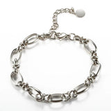 ZMFashion Minimalist Unisex Stainless Steel Link Chain Bracelet