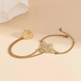 Triangle Yellow Crown Finger Bracelet