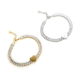 Love Heart Charm Crystal Bracelet for Women